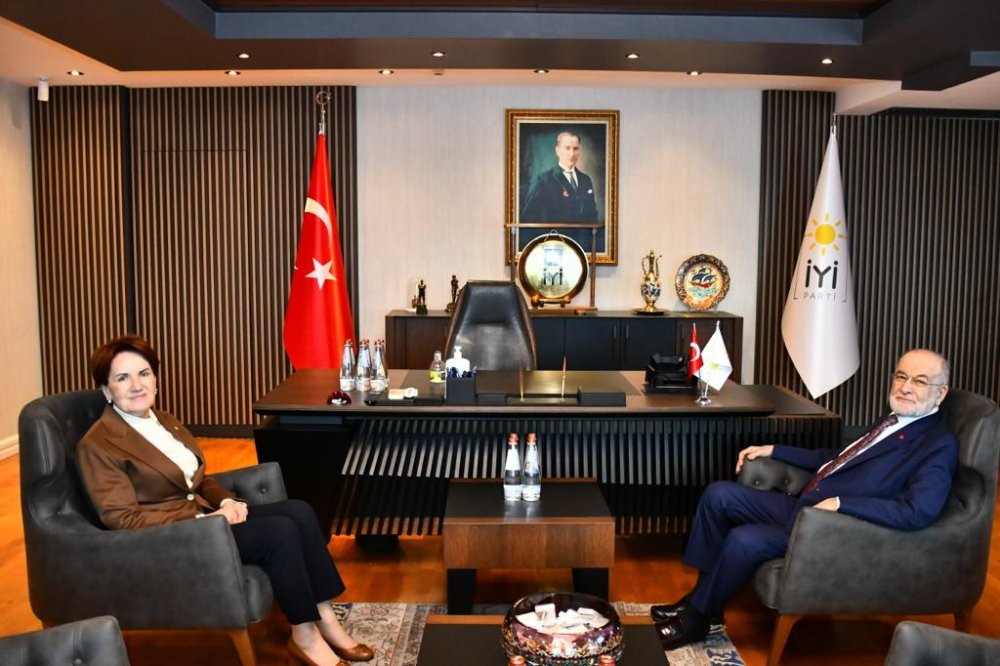 Karamollaoğlu ve Akşener'den basına kapalı görüşme