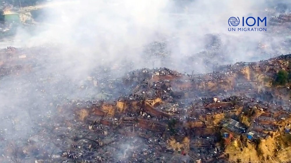Bangladeş’teki yangının drone görüntüsü paylaşıldı